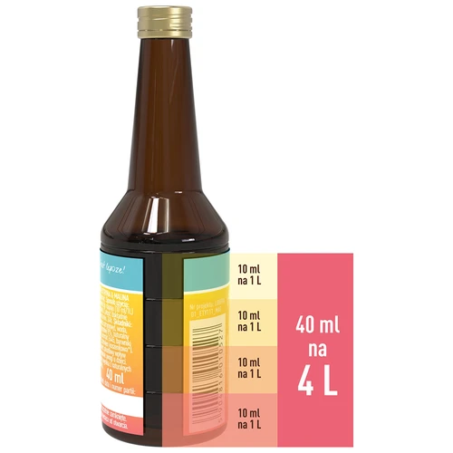 Essens med citron-hallon smak - 40 ml, för 4L - 5