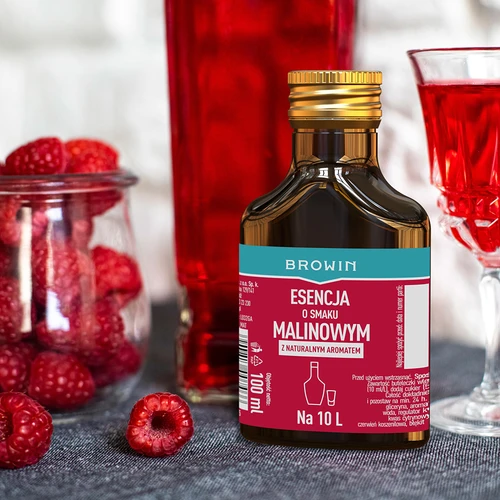 Essens med hallonsmak med naturlig arom för 10 L - 100 ml - 8