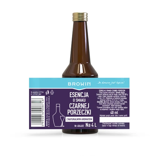 Essens med smak av svartvinbär med naturlig arom för 4 L - 40 ml - 6