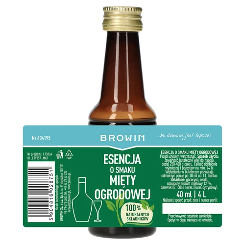 Essens med smak av trädgårdsmynta, för 4 L, 40 ml - 4