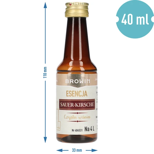 Essens Sauer-Kirsche - Klar Körsbär, 40 ml, för 4 L - 8