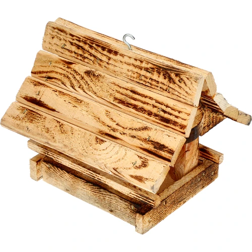 Fågelmatare i trä, bränd, fjällstuga - 3