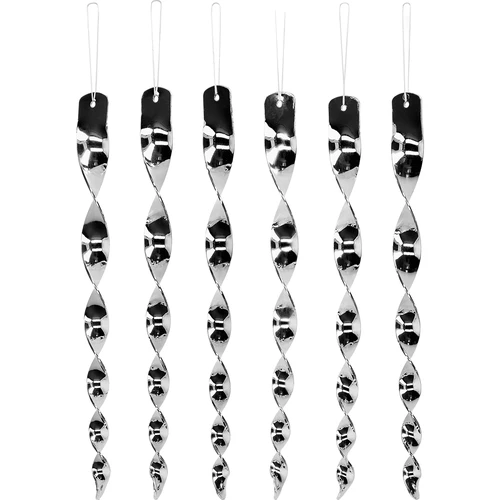 Fågelskrämma – reflekterande spiraler i silverfärg, 6 stycken