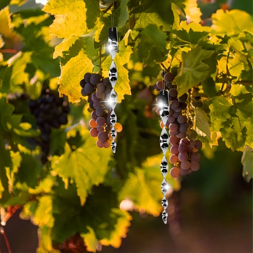 Fågelskrämma – reflekterande spiraler i silverfärg, 6 stycken - 8