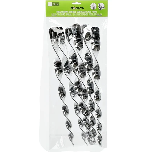 Fågelskrämma – reflekterande spiraler i silverfärg, 6 stycken - 5