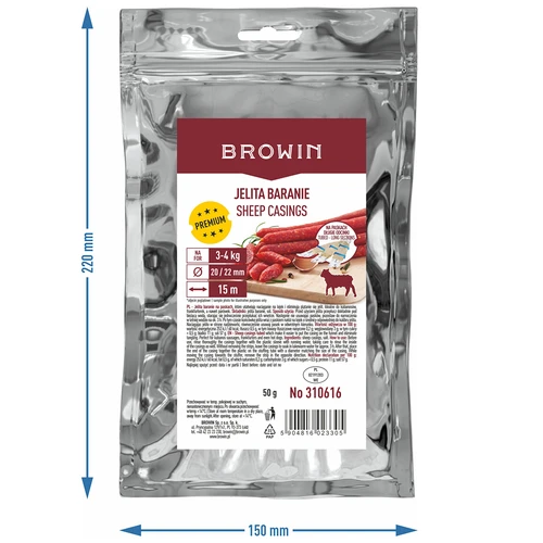 Fårtarmar på remsor 20/22, 15 m - 3