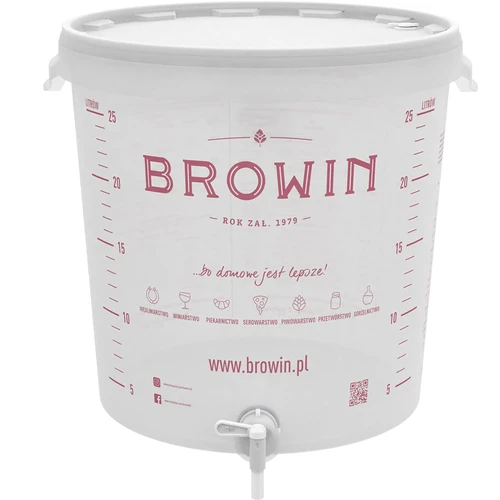 Fermenteringsbehållare 30 L med lock och kran - 2