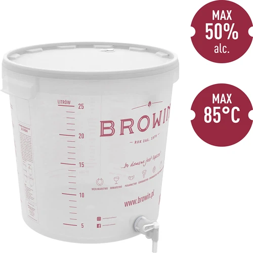 Fermenteringsbehållare 30 L med lock och kran - 4