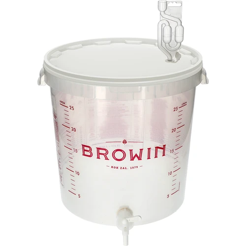 Fermenteringsbehållare 30L med tryck, kran och 3 rör