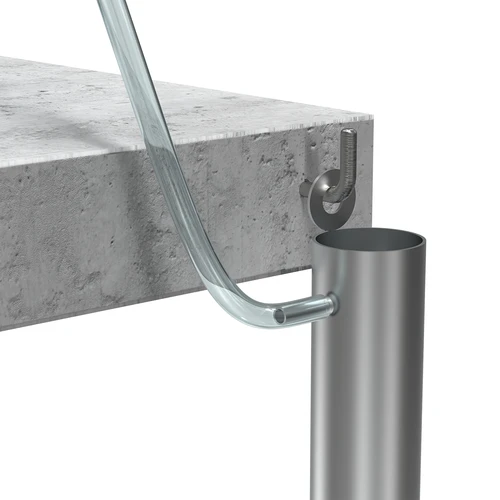 Filtreringskolonn i rostfritt stål, upphängd, med tillbehör och aktivt kol - 10