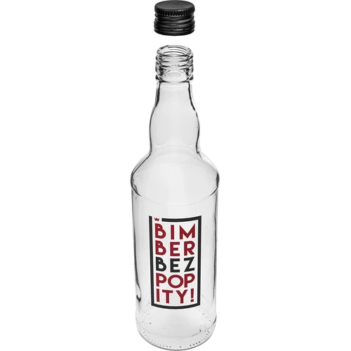 Flaska 0,5 L med skruvkork och 2-färgstryck Bimber Bez Popity - 4 st. - 4