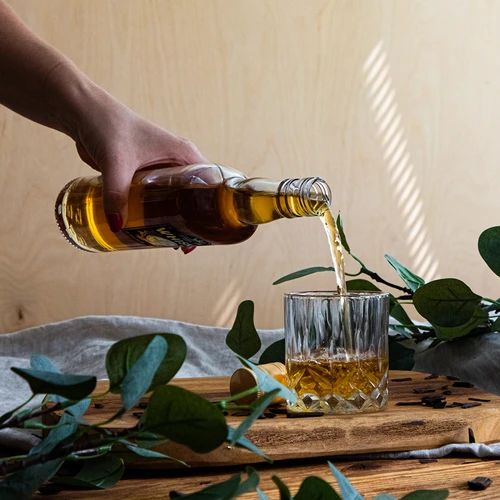 Flaska 0,5 L med skruvlock och 2-färgat tryck Whisky - 4 st. - 10