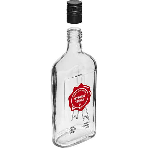 Flaska 0,5 L med skruvlock och 2-färgstryck Utmärkt Dryck - 4 st. - 5