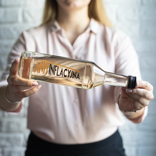 Flaska 0,5 L med skruvlock och tryck Antiinflation - 4 st. - 8