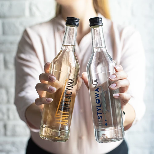 Flaska 0,5 L med skruvlock och tryck Antiinflation - 4 st. - 9