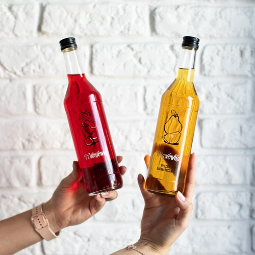 Flaska 0,5 L med skruvlock och tryck Kvittenlikör - 4 st. - 10