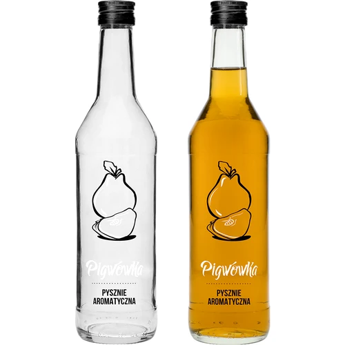 Flaska 0,5 L med skruvlock och tryck Kvittenlikör - 4 st. - 3