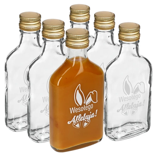 Flaska 200ml med skruvlock, tryck KANINÖRON 6st