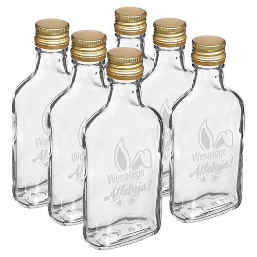 Flaska 200ml med skruvlock, tryck KANINÖRON 6st - 2