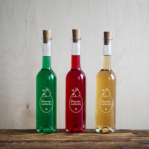 Flaska 350 ml med kork, tryck Hemlagad likör - 10
