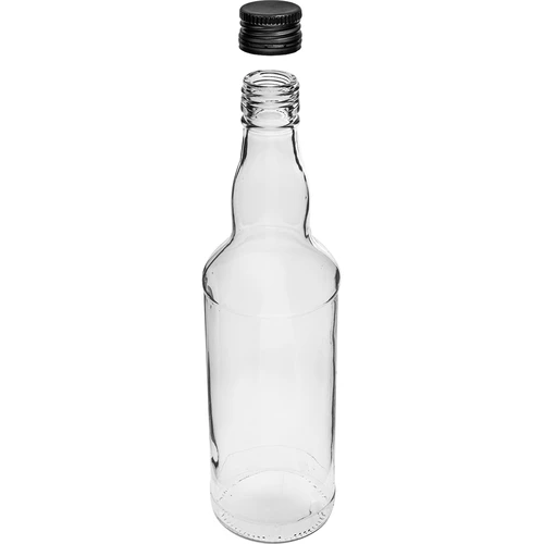 Flaska 500 ml för vodka, med svart skruvkapsyl, 6 st. - 4