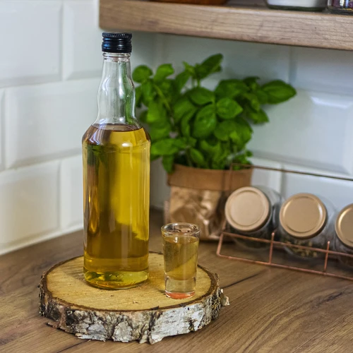 Flaska 500 ml för vodka, med svart skruvkapsyl, 6 st. - 6