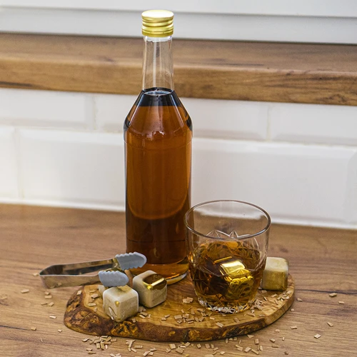 Flaska 500 ml för vodka rak med skruvlock - 8 st. - 8