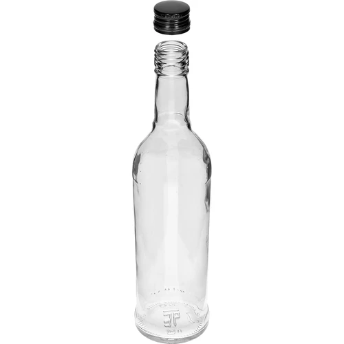 Flaska 500 ml Smal, med svart skruvkapsyl, för vodka, 6 st. - 4