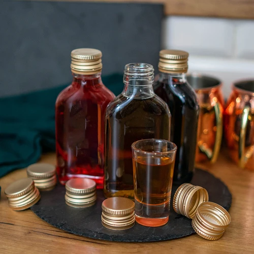 Flaska för likörer fickplunta 100 ml + skruvlock 8 st. - 4