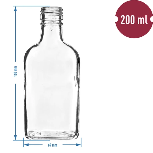 Flaska för likörer fickplunta 200 ml - 10 st. - 4
