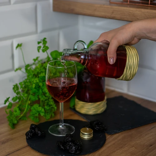 Flaska Gallone 0,5 L med flätning, med skruvlock - 5