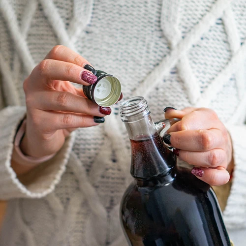 Flaska Gallone 1L med flätning, med skruvlock - 7