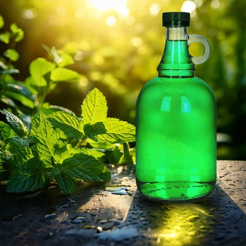 Flaska Gallone 1L utan flätning, med skruvlock - 5