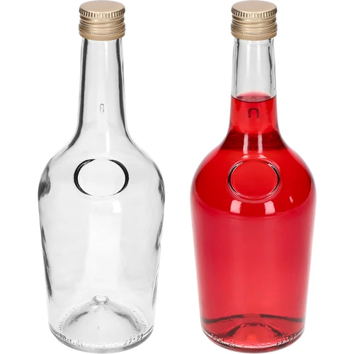 Flaska GLORIA 0,5 l med guldfärgad skruvkapsyl 28 mm, 1 st. - 3