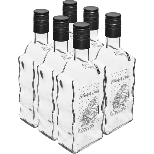 Klasztorna-flaska 500 ml med skruvkork, tryck ”Tomten”, 1 st. - 4
