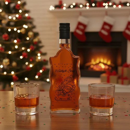 Klasztorna-flaska 500 ml med skruvkork, tryck ”Tomten”, 1 st. - 6