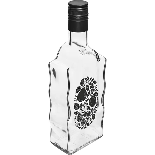 Flaska Klasztorna 500 ml med skruvkork och tryck ”Frukter”, mönster 1
