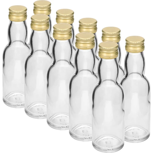 Flaska ”Maluch” med guldfärgat skruvlock, 40 ml, 10 st.