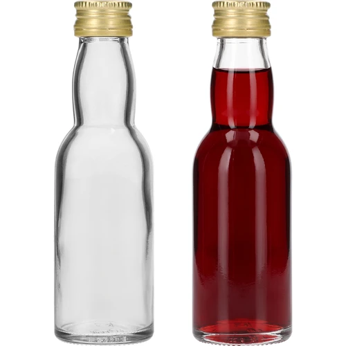 Flaska ”Maluch” med guldfärgat skruvlock, 40 ml, 10 st. - 4