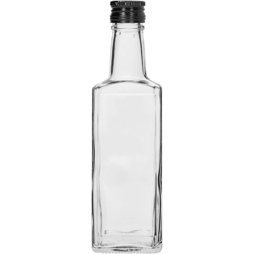 Flaska Receptura 250 ml, svart skruvkapsyl, 1 st.