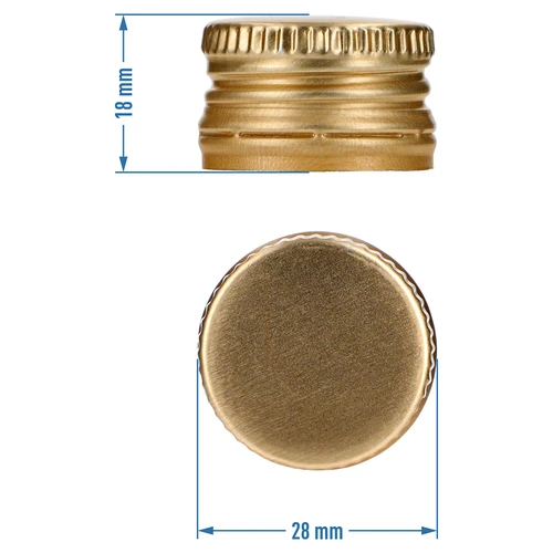 Flasklock fi 28/18 - guld - 8 st. - 4
