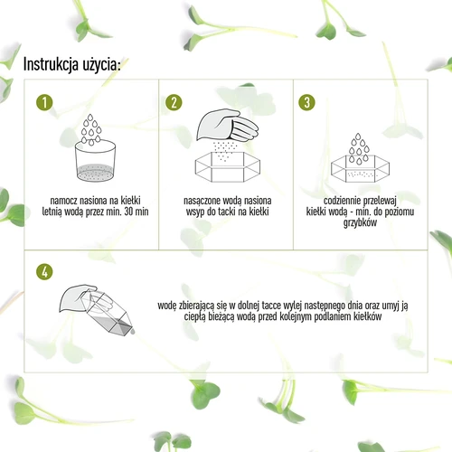 Flernivå groddmaskin Niezłe Ziółko med rädisfrön - 10