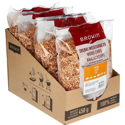 Flis för rökning/grillning, al, 450 g, kl. 2 - 2