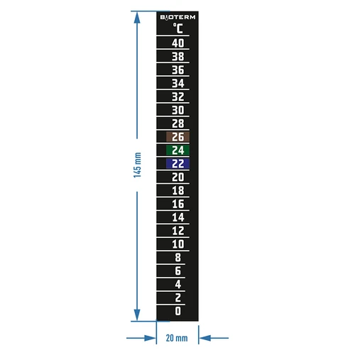 Flytande kristalltermometer (0°C till +40°C) 15cm - 2