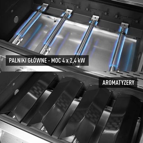 Gasolgrill dragON BBQ101, 11,7 kW, svart-silver - 5