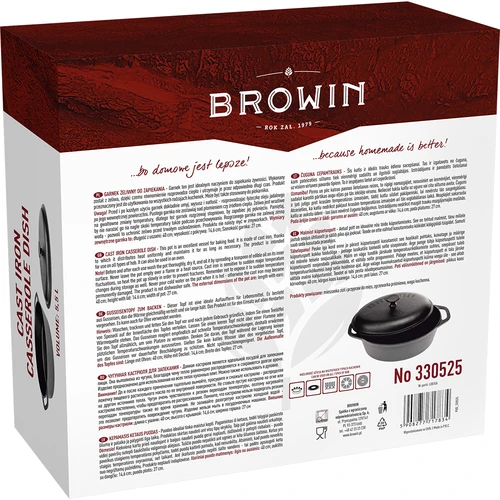 Gjutjärnsgryta för bakning, 5,5 L - 7