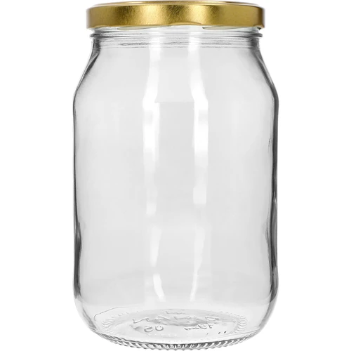 Glasburk TO 1,7 L med guldfärgat lock Ø 100/6, 1 st. - 2