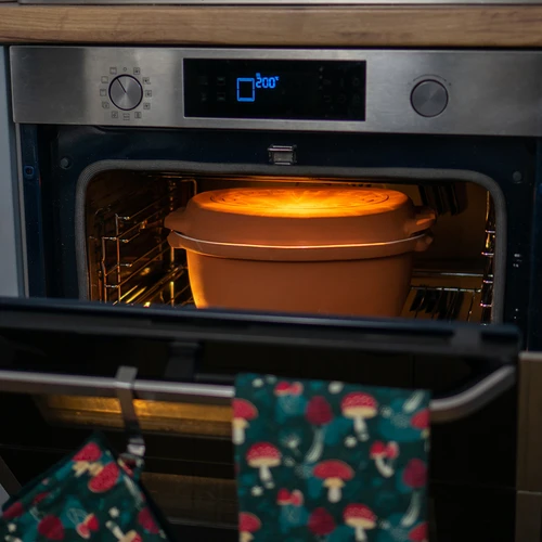 Glaserad romersk gryta 4,5 L (meandrar) - 18