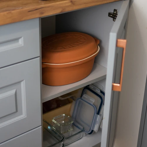 Glaserad romersk gryta 4,5 L (meandrar) - 19