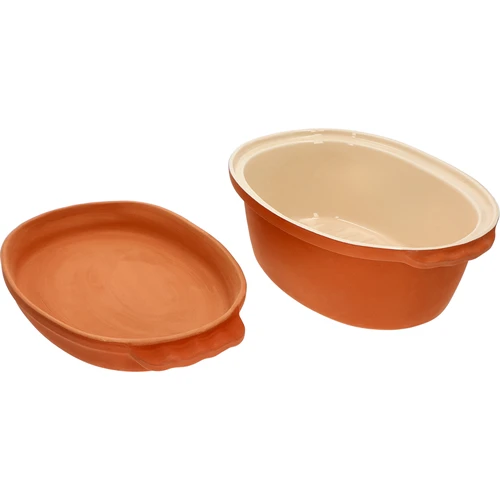 Glaserad romersk gryta 4,5 L (meandrar) - 5